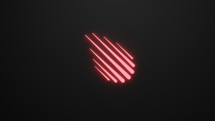 Red glowing meteors on a dark background
