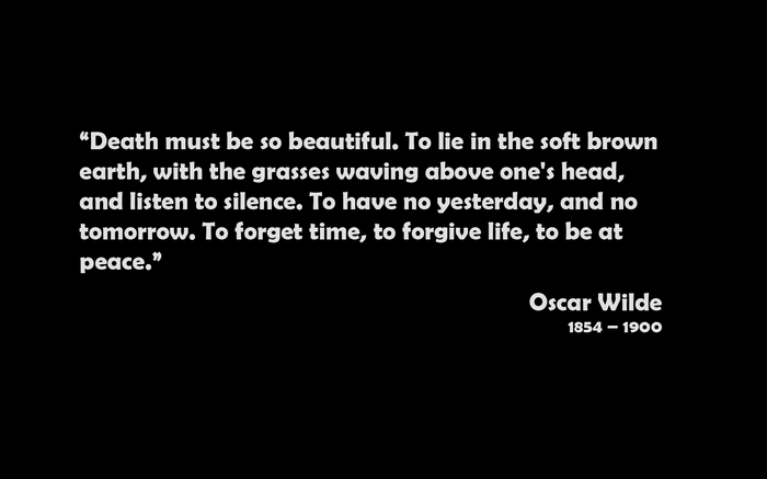 Oscar Wilde quote about death