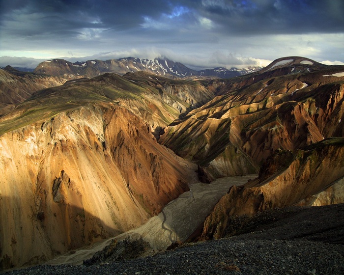 Colorful mountains and valleys in Iceland