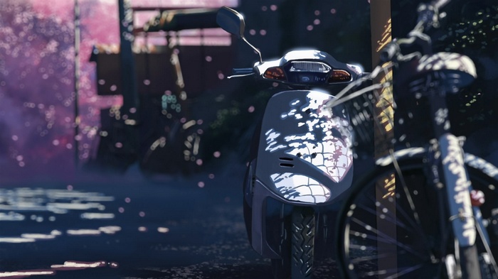 5 Centimeters Per Second Motorcycle and Bicycle