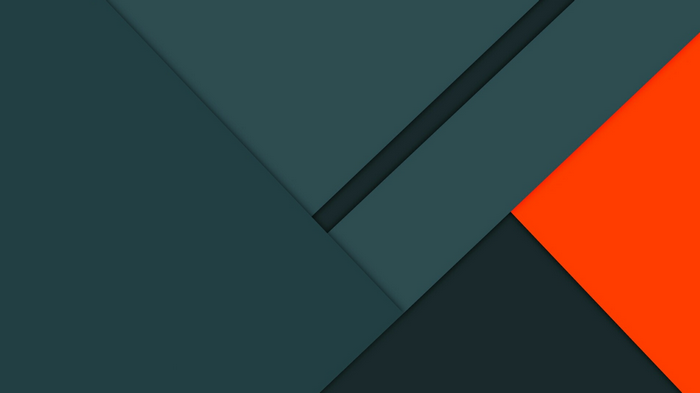 Abstract geometric shapes with orange and teal colors