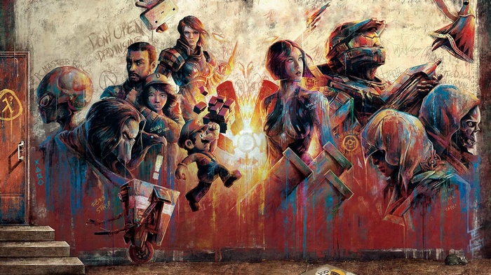 Video Game Characters Graffiti Art