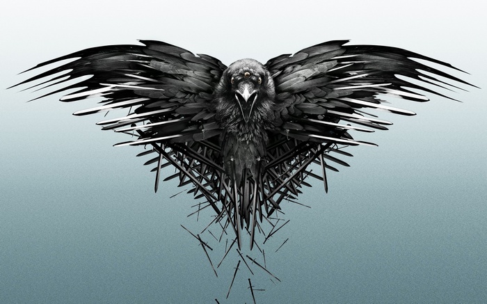 Game of Thrones Raven on Iron Throne