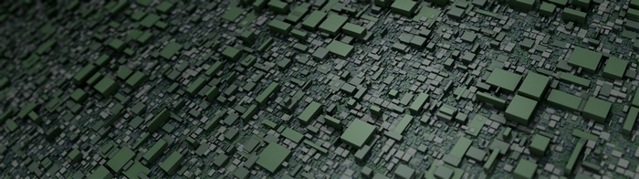 Abstract 3D fractal pattern with cubes