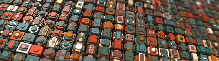 Abstract 3D pattern of colorful cubes