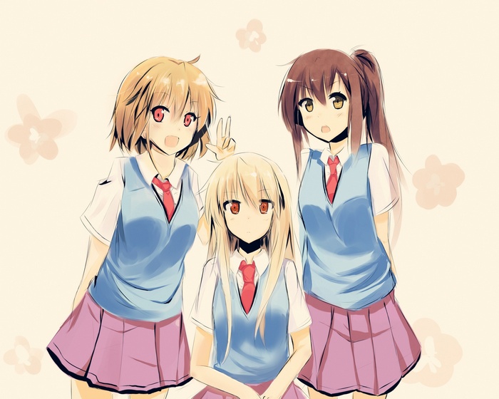 Sakurasou no Pet na Kanojo: Shiina Mashiro, Aoyama Nanami, Kamiigusa Misaki