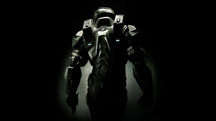 Master Chief from Halo in dark armor