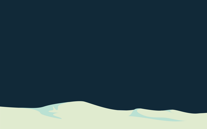 Minimalist landscape with dark sky and snow dunes