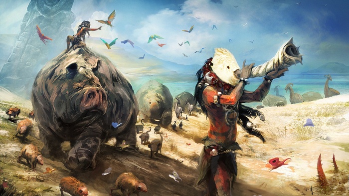 Artwork from the game From Dust