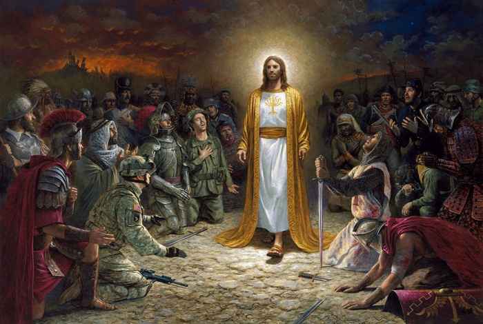 Jon McNaughton Soldier Jesus Painting