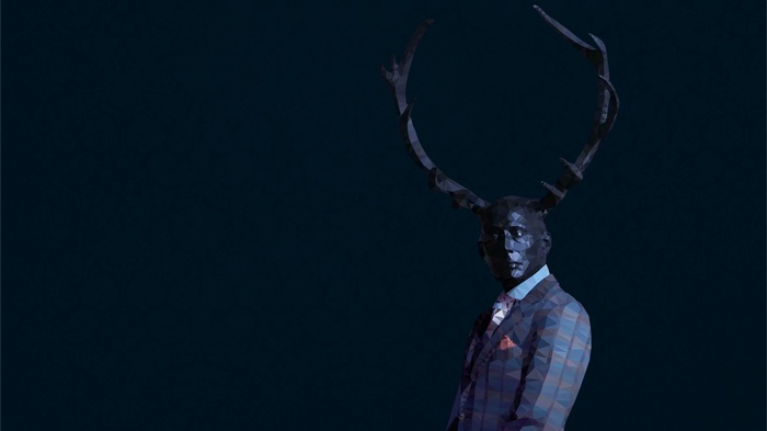 Man with Antlers in a Suit