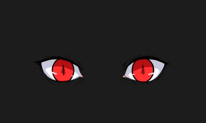 eyes, black, red eyes, digital art, Kagerou Project, anime