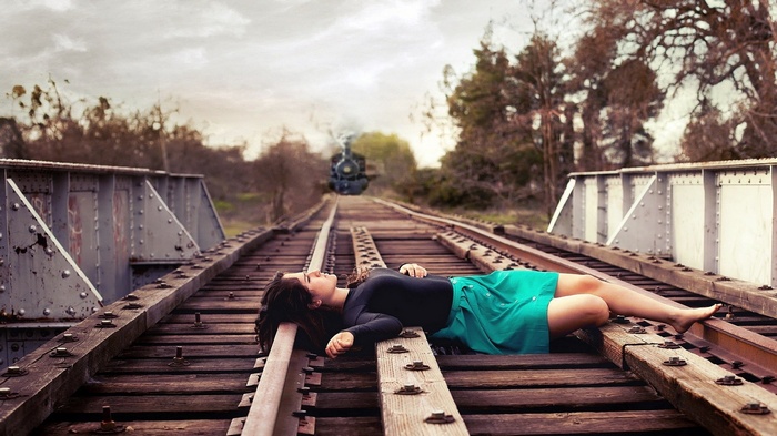 Dark Railway Model Photography