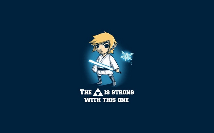 Link with Lightsaber and Navi