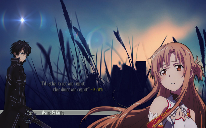 Asuna and Kirito from Sword Art Online