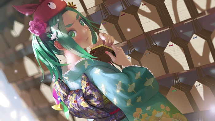 Ononoki Yotsugi in Kimono with Ema