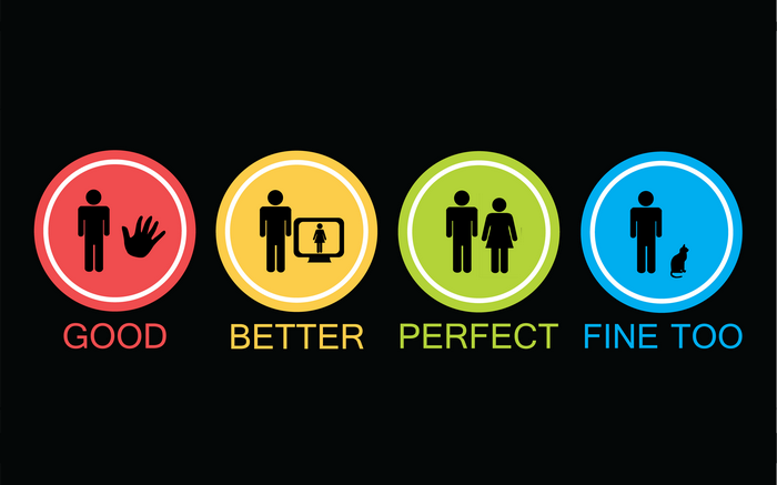 Humorous icons representing relationship stages