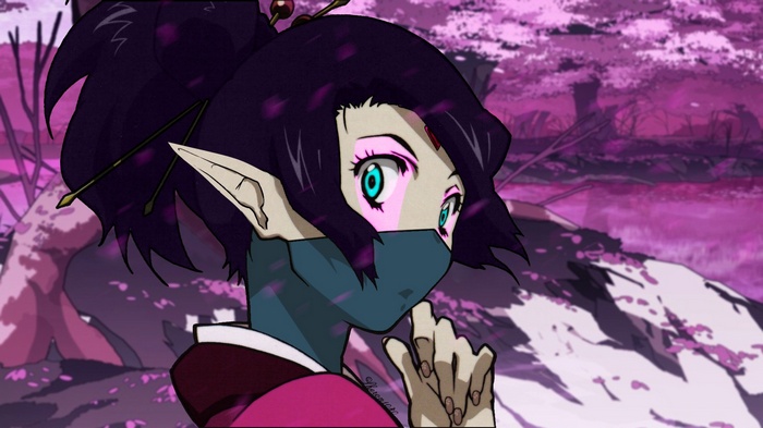 Templar Assassin from Dota 2 anime style