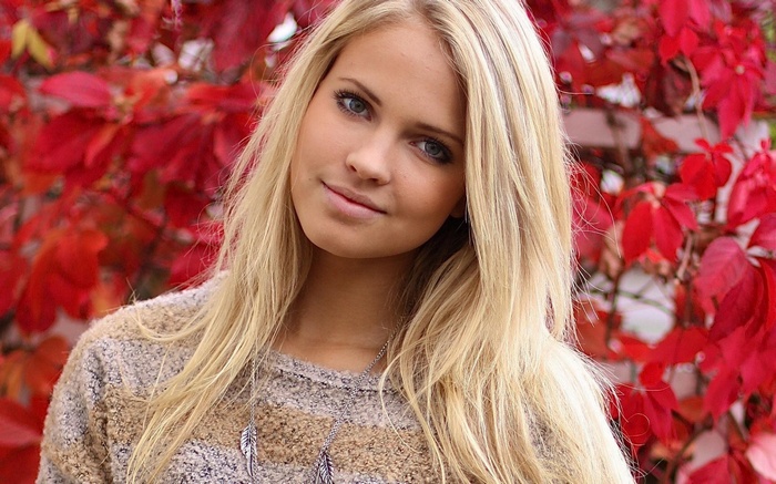 Emilie Marie Nereng with blonde hair