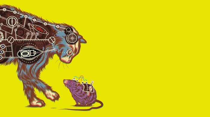 Mechanical Cat and Rat with Gears