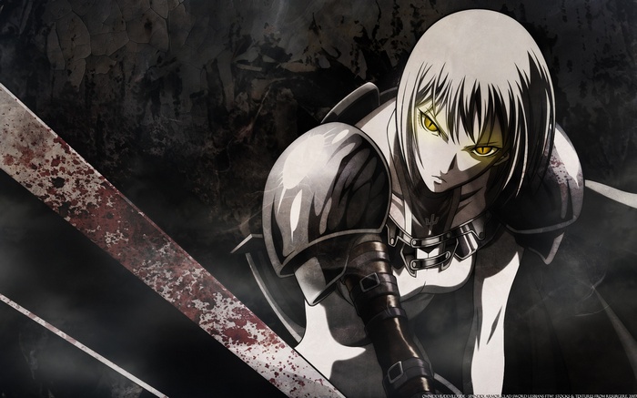 Clare from Claymore with yellow eyes