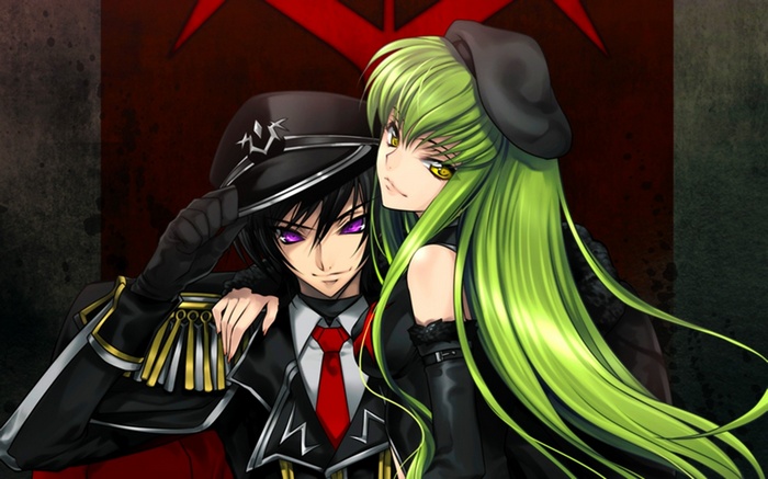 Lelouch Lamperouge and C.C. from Code Geass