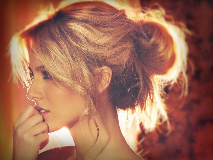 Kendall Mickal with blonde hair in sunlight
