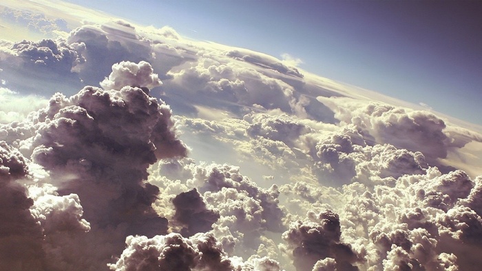 Clouds and sky from above