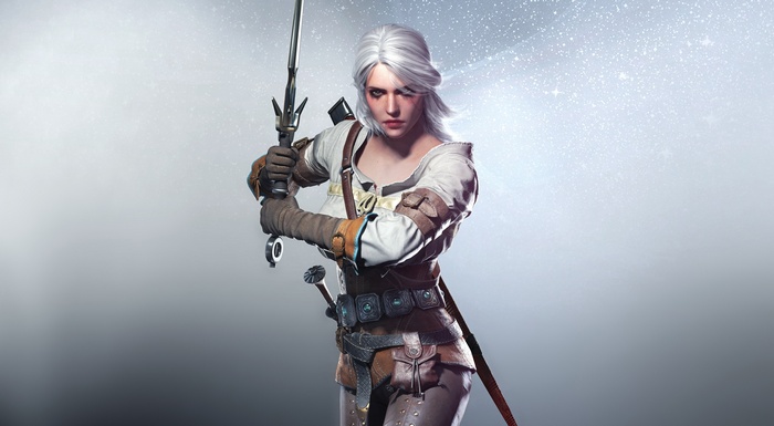 Ciri from The Witcher 3: Wild Hunt with a sword