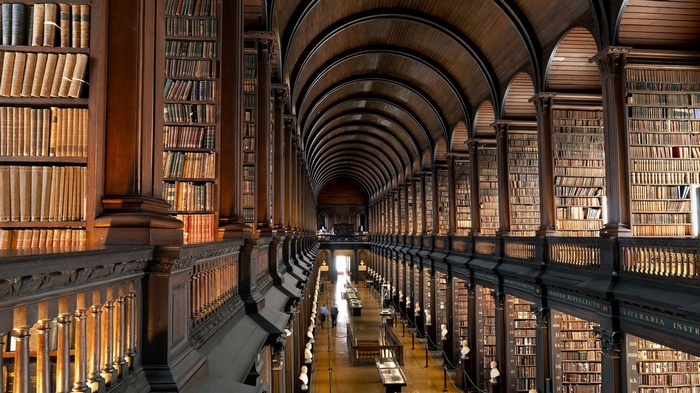 Trinity College Library Long Room in Dublin