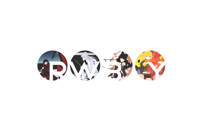 RWBY characters in circular emblems