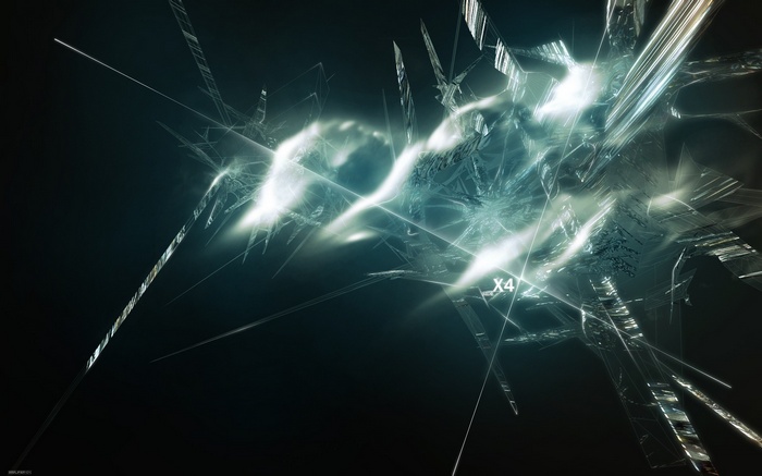 Abstract shards of light and glass