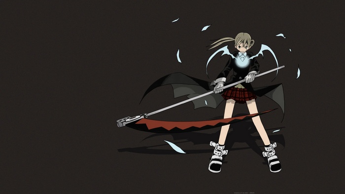 Maka Albarn with scythe from Soul Eater