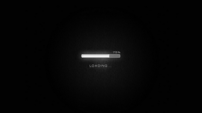 Loading bar at 75 percent