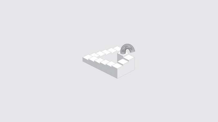Impossible staircase with a slinky