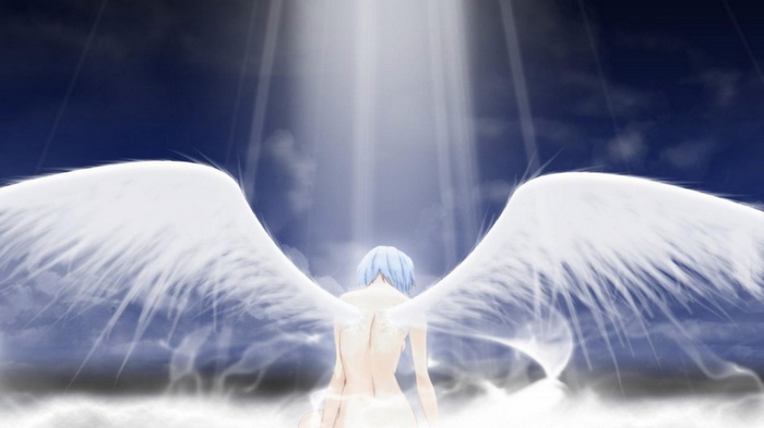 Ayanami Rei with Angel Wings in Neon Genesis Evangelion