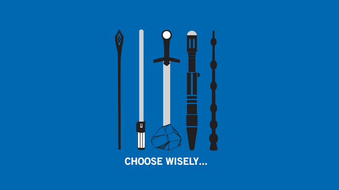 Fantasy Weapons: Lightsaber, Sword, Sonic Screwdriver, Elder Wand