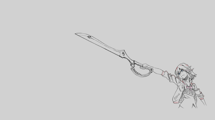 Matoi Ryuuko holding giant scissors