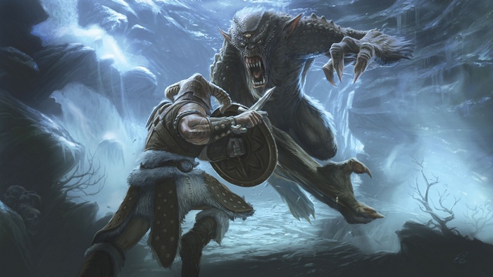 The Elder Scrolls V: Skyrim Troll Fight
