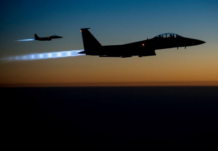 aircraft, night, silhouette, military aircraft, jet fighter, F-15 Eagle