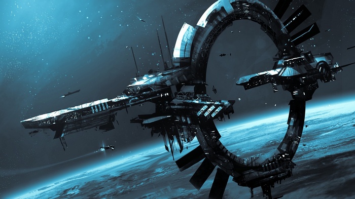 Star Citizen Idris Space Station and Spaceships