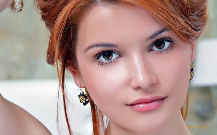Dina P. redhead woman closeup portrait