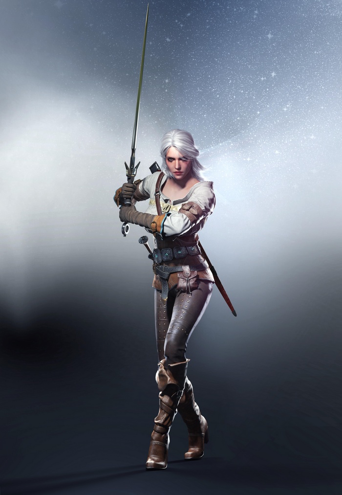 Ciri from The Witcher 3: Wild Hunt with a sword