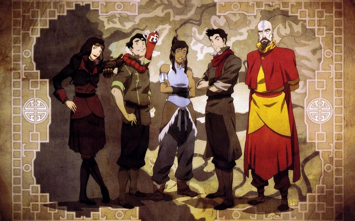 The Legend of Korra characters posing