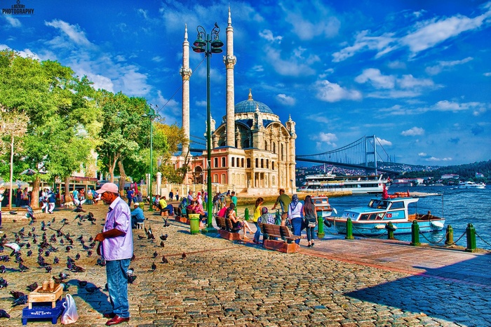 Ortaköy Mosque and Bosphorus Bridge, Istanbul, Turkey