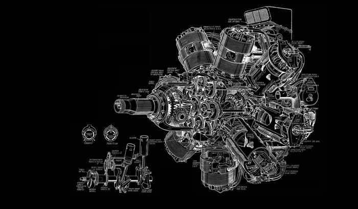 sketches, gears, schematic, engineering, airplane, turbine, engines, HD ...