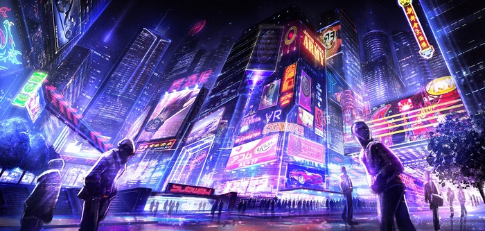 futuristic, cyberpunk, neon