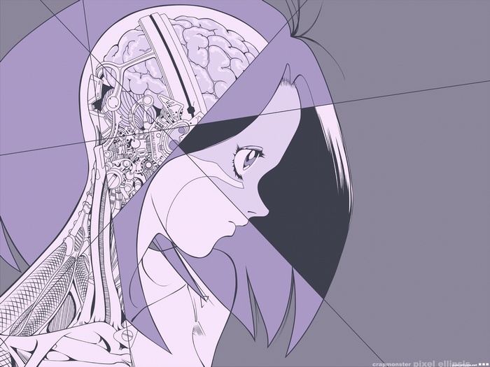 Alita's mechanical brain and anatomy