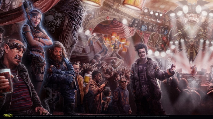 Shadowrun: Dante's Inferno concert with diverse characters