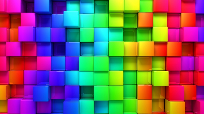 Colorful 3D Cubes Background